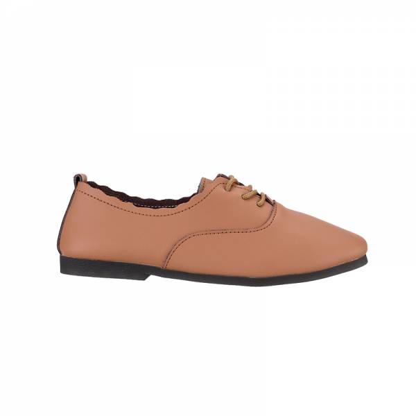 AMP5012 Tracce Leather Lace Up Flat Ballerinas