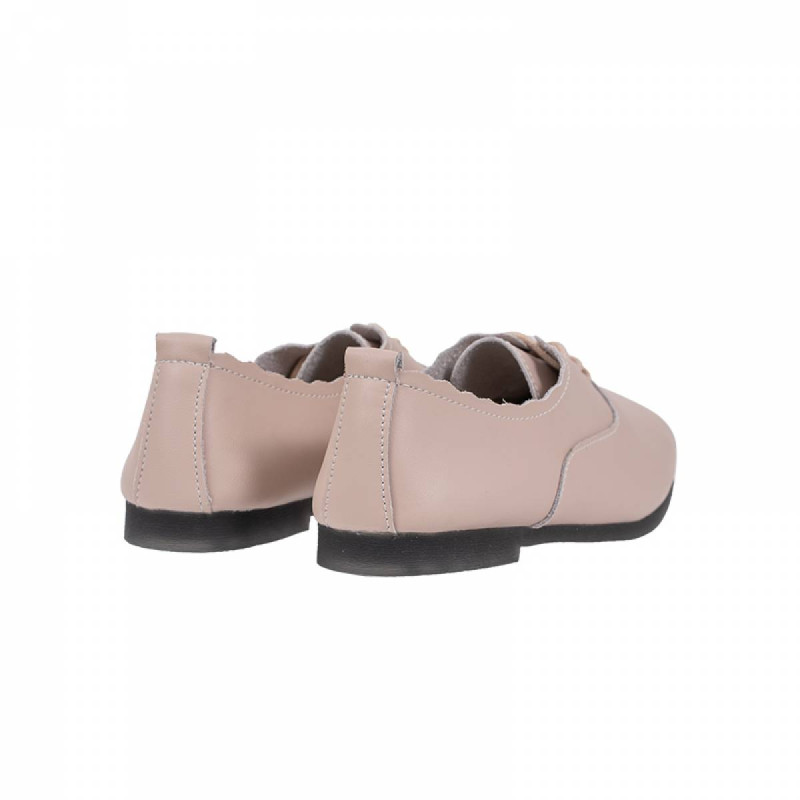 AMP5012 Tracce Leather Lace Up Flat Ballerinas